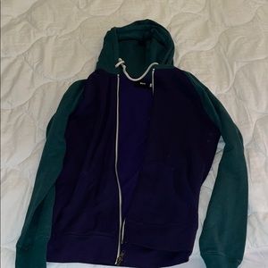 BDG Urban Outfitters purple and green zip up.
